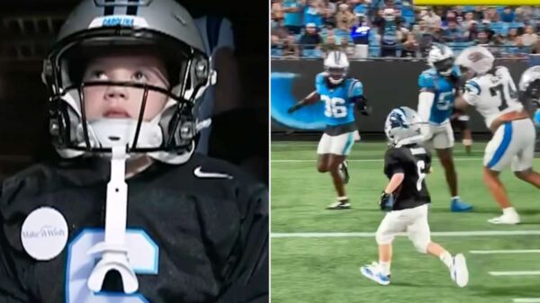6-Year-Old Boy with Heart Condition Runs for Touchdown After Panthers Sign Him to Make Football Dreams Come True