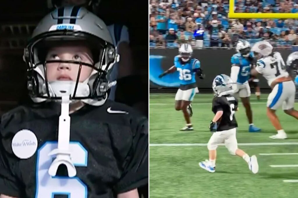 6-Year-Old Boy with Heart Condition Runs for Touchdown After Panthers Sign Him to Make Football Dreams Come True