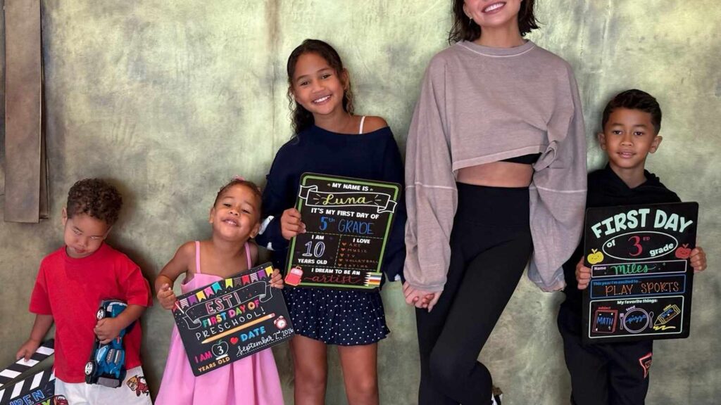 Chrissy Teigen Shares Adorable Back-to-School Photos of Her 4 Kids: ‘Love You, Bye!’