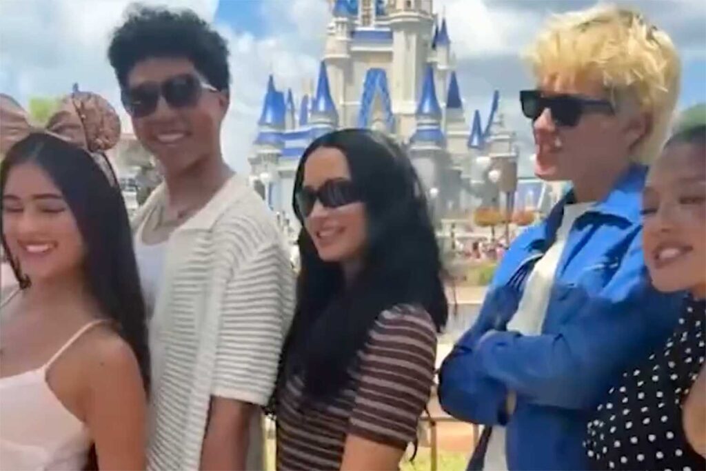 Demi Lovato Visits Disneyland with the Cast of “Camp Rock 3”