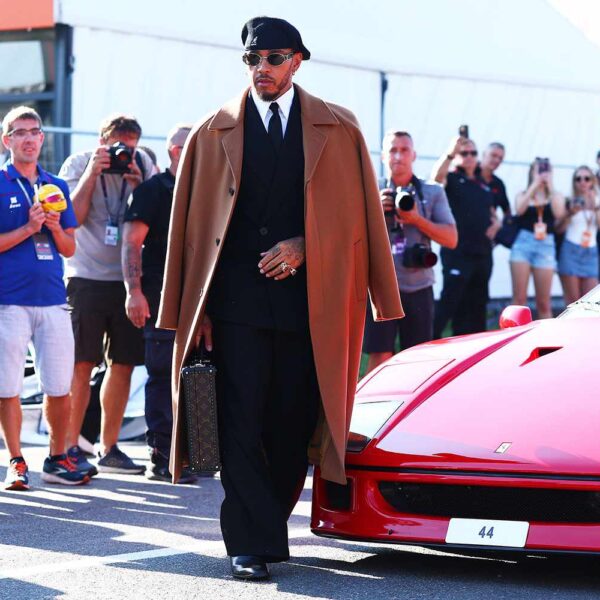 Lewis Hamilton Leaves Fans Confused After Wearing Coat and Suit in Sizzling 90-Degree Weather at F1 Grand Prix