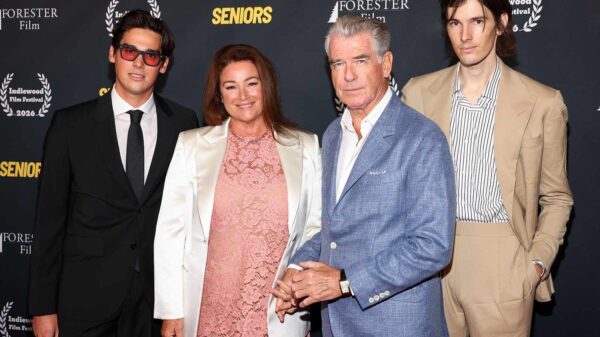 Pierce Brosnan Steps Out with Wife Keely and Sons Dylan and Paris for Rare Family Red Carpet Outing