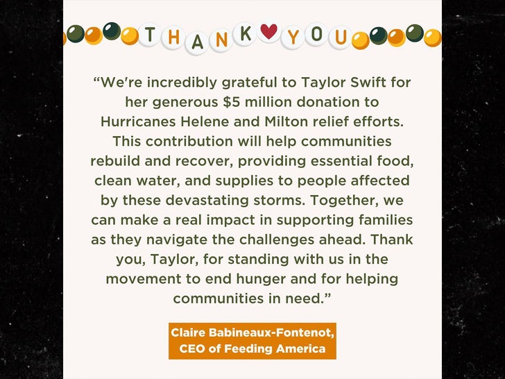 taylor swift feeding america.