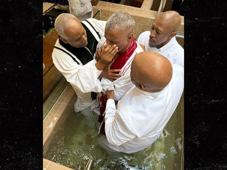 denzel washington gets baptized