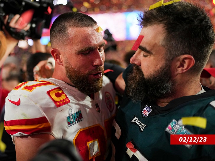 travis kelce jason kelce super bowl