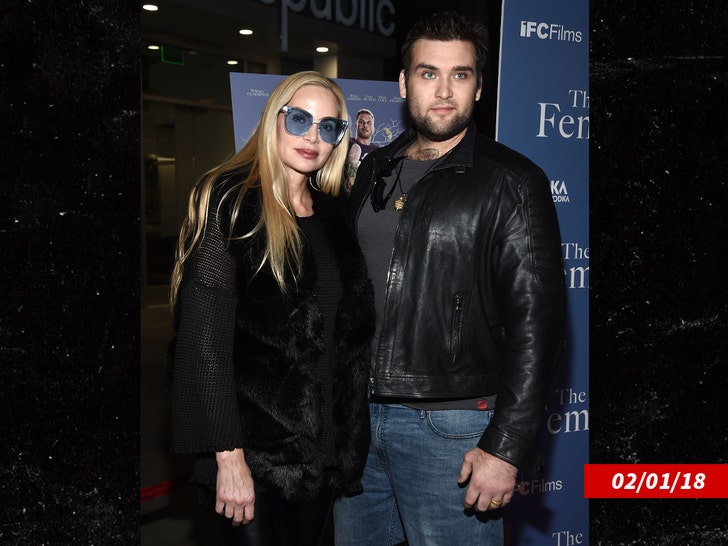 Christina Fulton (L) and actor Weston Cage