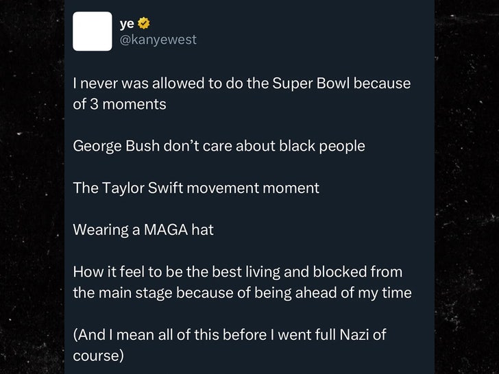 kanye west taylor swift superbowl tweet x sub