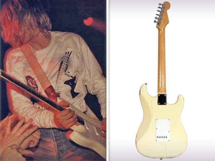 kurt cobain nirvana white guitar GottaHaveRockandRoll 1