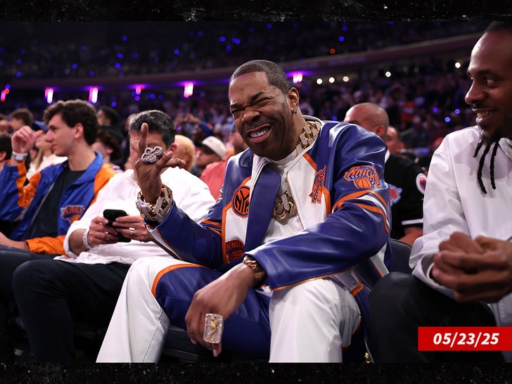 busta rhymes Knicks v Pacers - Game 2 sub getty swipe 2