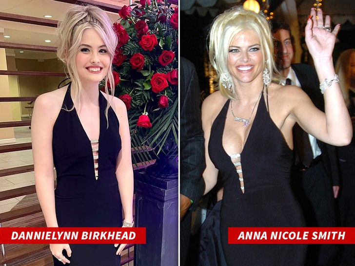 Dannielynn Birkhead anna nicole smith dress split sub getty instagram split swipe