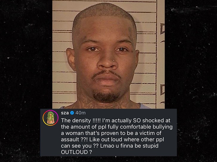 sza tory lanez comment mugshot composite sub