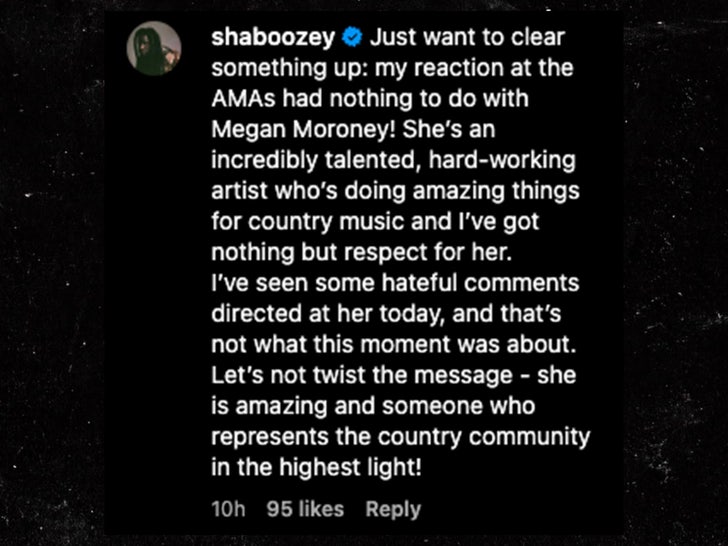 Shaboozey side eye statement sub instagram