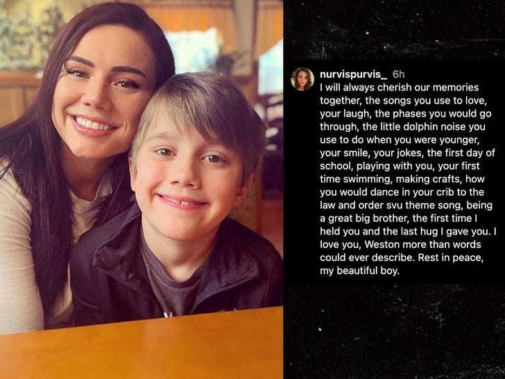 Whitney Purvis post about son