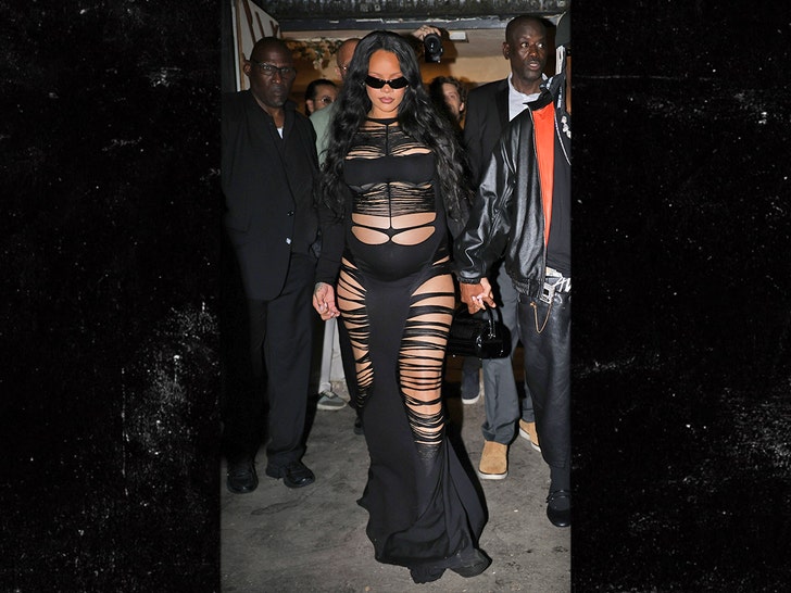 rihanna pregnant in see through dress paris bg 1
