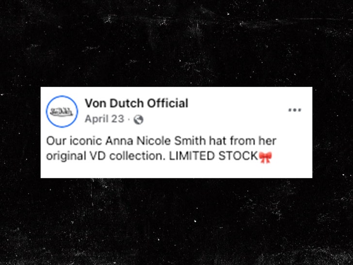anna nicole smith von dutch post 1