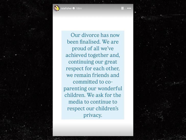 isla fisher divorce comment instagram