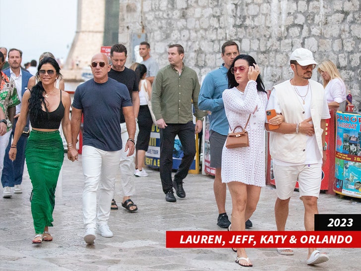 lauren sanchez jeff bezos katy perry orlando bloom sub getty swipe