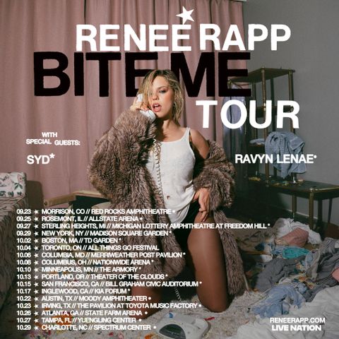 Reneé Rapp Bite Me Tour Poster Reneé Rapp Bite Me Tour via @reneerapp on Instagram