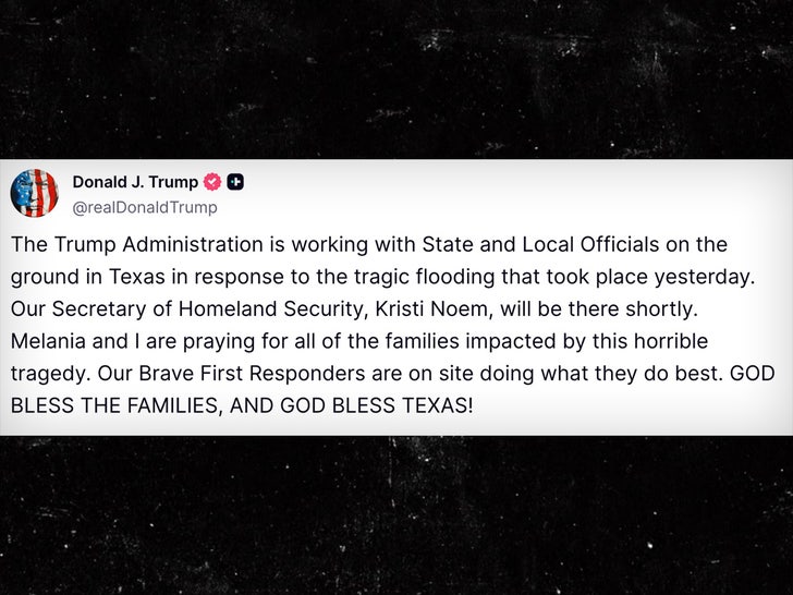 donald trump texas flooding truth social