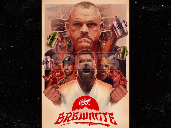 Jason Kelce Films Commercial With Travis, Chuck Liddell, Takes Fake Punch