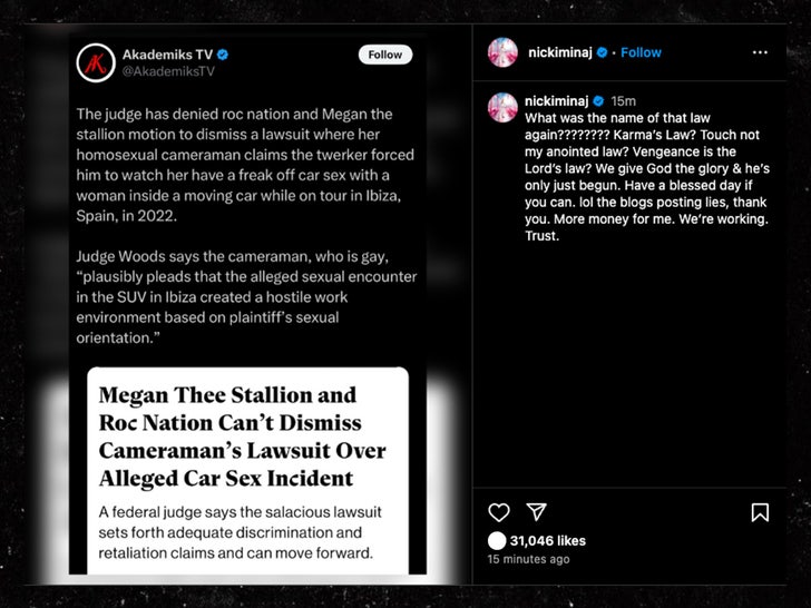 nicki minaj roc nation megan thee stallion instagram