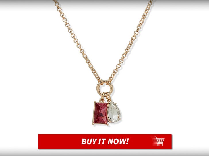 Boxed-Gold-Tone-Pink-16'-Rolo-Chain-Pink-And-Clear-Crystal-Charm-Pendant-Necklace-Clueless-Merch-MAIN