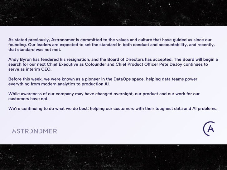 astronomer statement sub x