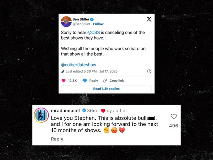 Celebs React to Stephen Colbert’s Late Night Show Cancellation