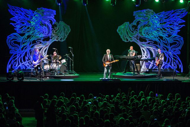 Musicians Kenny Lee Lewis, Gordy Knudtson, Steve Miller, Joseph Wooten and Jacob Petersen of Steve Miller Band perform on stage at Humphrey's on July 29, 2015 Daniel Knighton/Getty Steve Miller Band, 2015