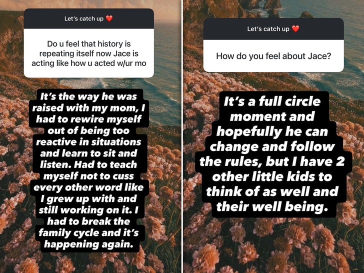jenelle evans jace evans instagram split sub
