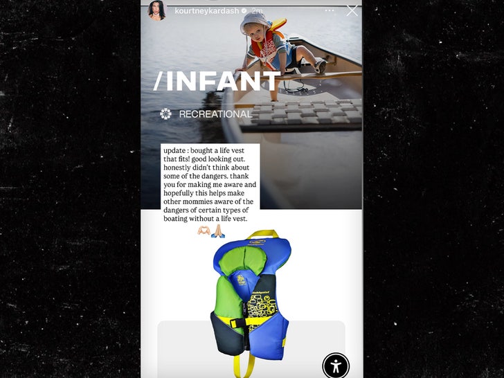 kourtney kardashian baby swim vest instagram sub