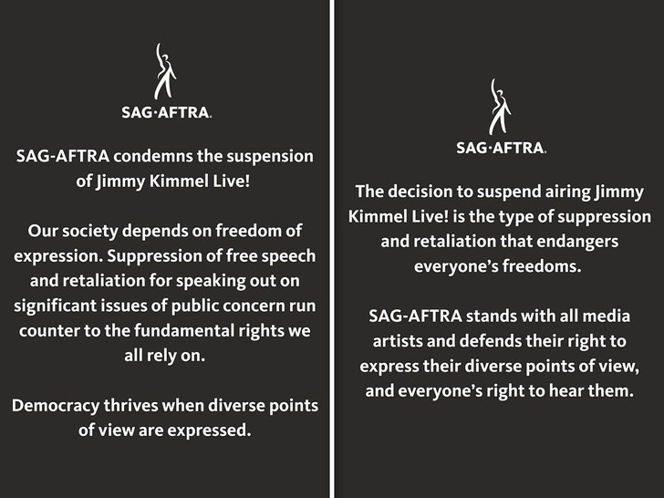 sag aftra statement jimmy kimmel insta 1