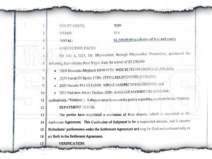 Floyd Mayweather Vegas Auto Gallery Lawsuit 2