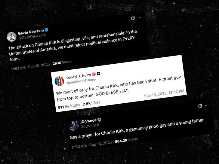 Politicians React To Charlie Kirk Shooting