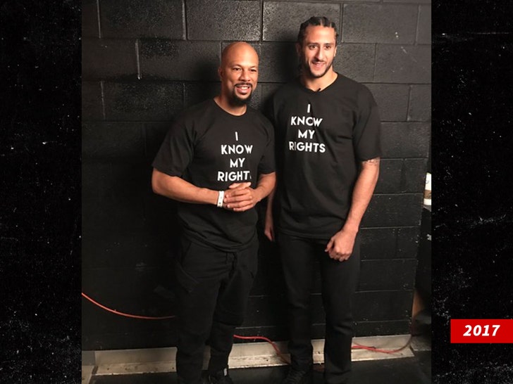 colin kaepernick and common 2017 i know my rights shirt x