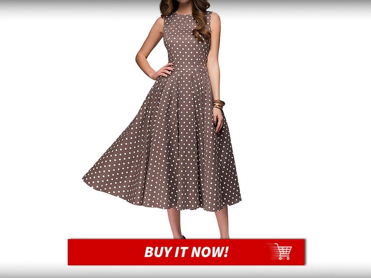Simple-Flavor-Womens-Vintage-Dress-Polka-Dot-Fashion-MAIN
