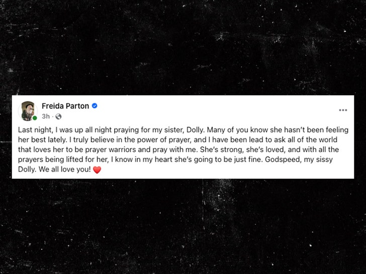 frieda parton facebook post