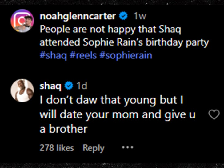 shaquille oneal sophie rain instagram sub