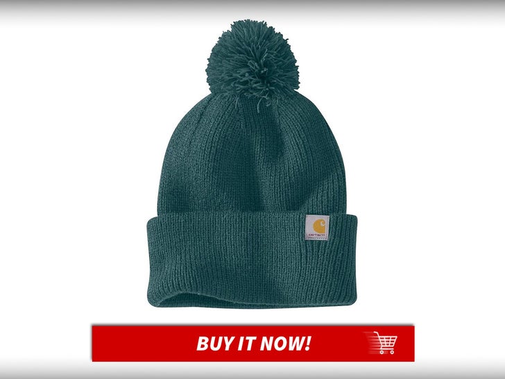 Carhartt-Womens-Knit-Pom-Pom-Cuffed-Beanie-Cold-Weather-Accessories-MAIN