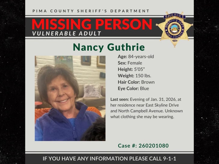 nancy guthrie missing poster