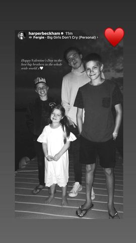 Harper Beckham Posts Tribute to All 3 Brothers amid Eldest Sibling Brooklyn’s Feud with Parents David and Victoria Victoria Beckham's Instagram Stories post. Victoria Beckham/Instagram