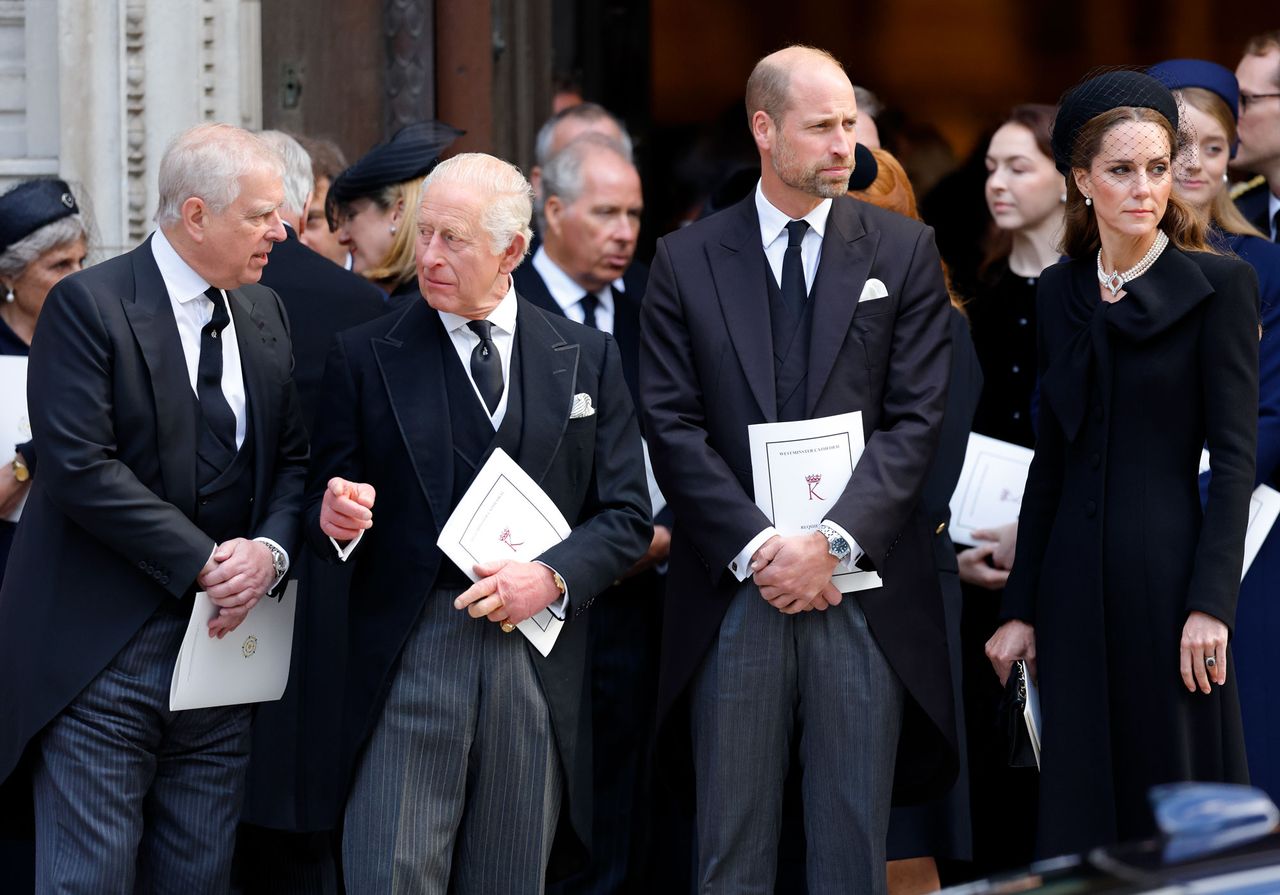 Prince Andrew, King Charles, Prince William and Kate Middleton on Sept. 16, 2025. Max Mumby/Indigo/Getty