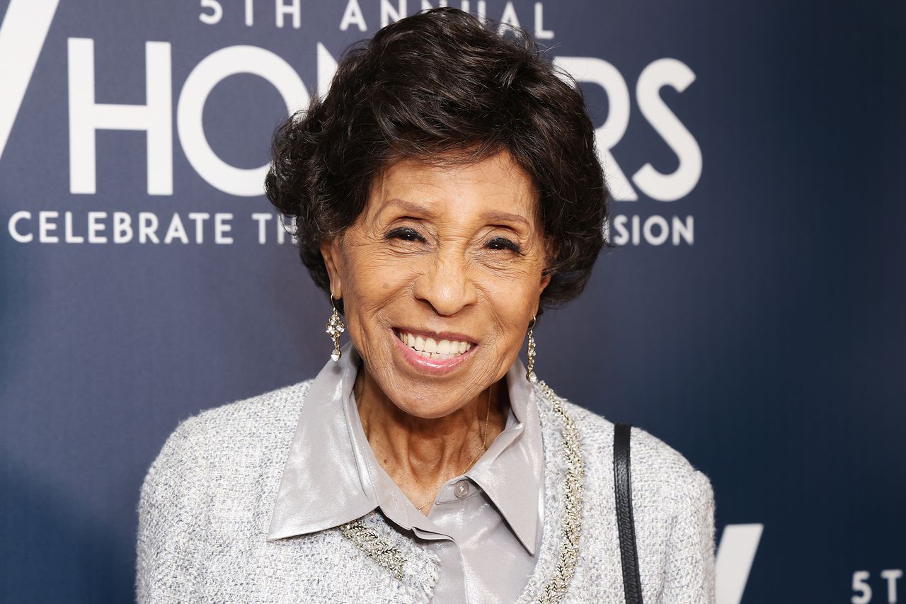 Marla Gibbs at the 5th Annual AAFCA TV Honors held at the Hotel Casa del Mar on December 3, 2023 in Beverly Hills, California. Marla Gibbs in 2023. Mark Von Holden/Variety via Getty
