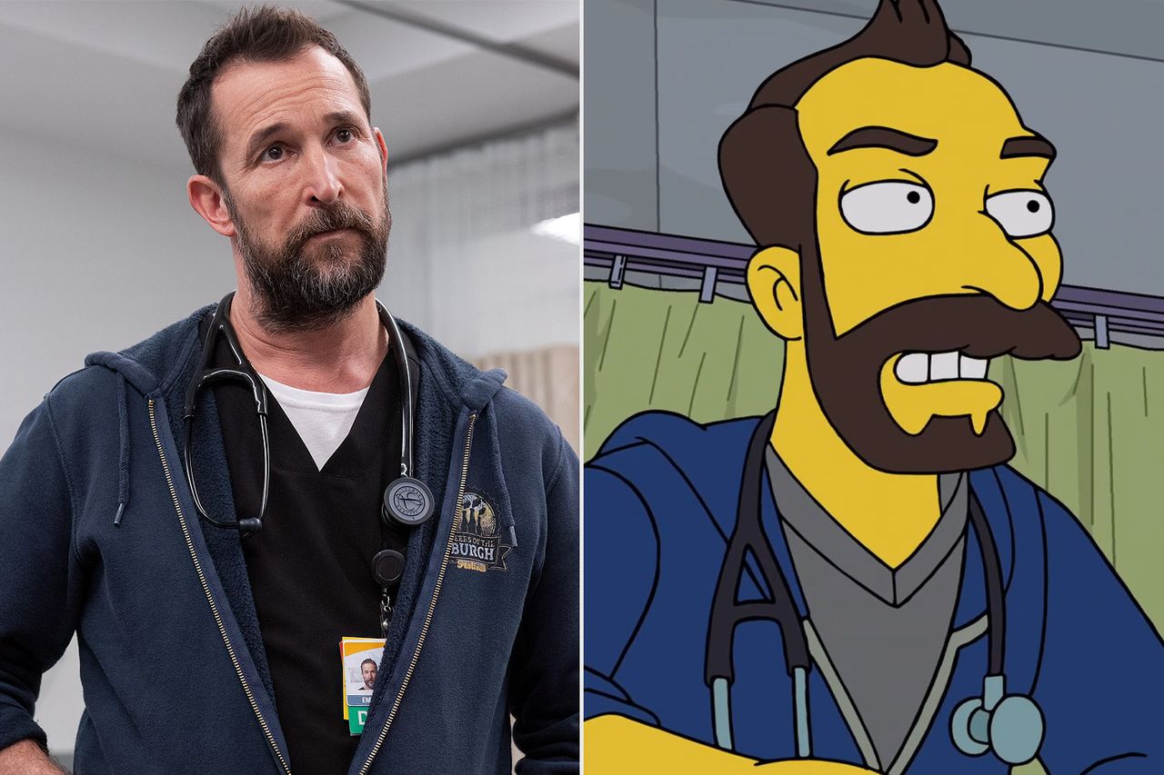 Noah Wyle The Pitt Noah Wyle in the Simpsons Noah Wyle in 'The Pitt'; Noah Wyle in 'The Simpsons' Warrick Page/Max;Fox