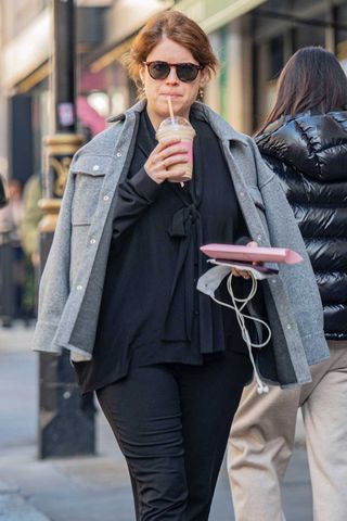 Princess Eugenie is seen looking glum as she's spotted picking up a juice in Central London. Princess Eugenie spotted in Central London on Feb. 25, 2026Credit: BACKGRID