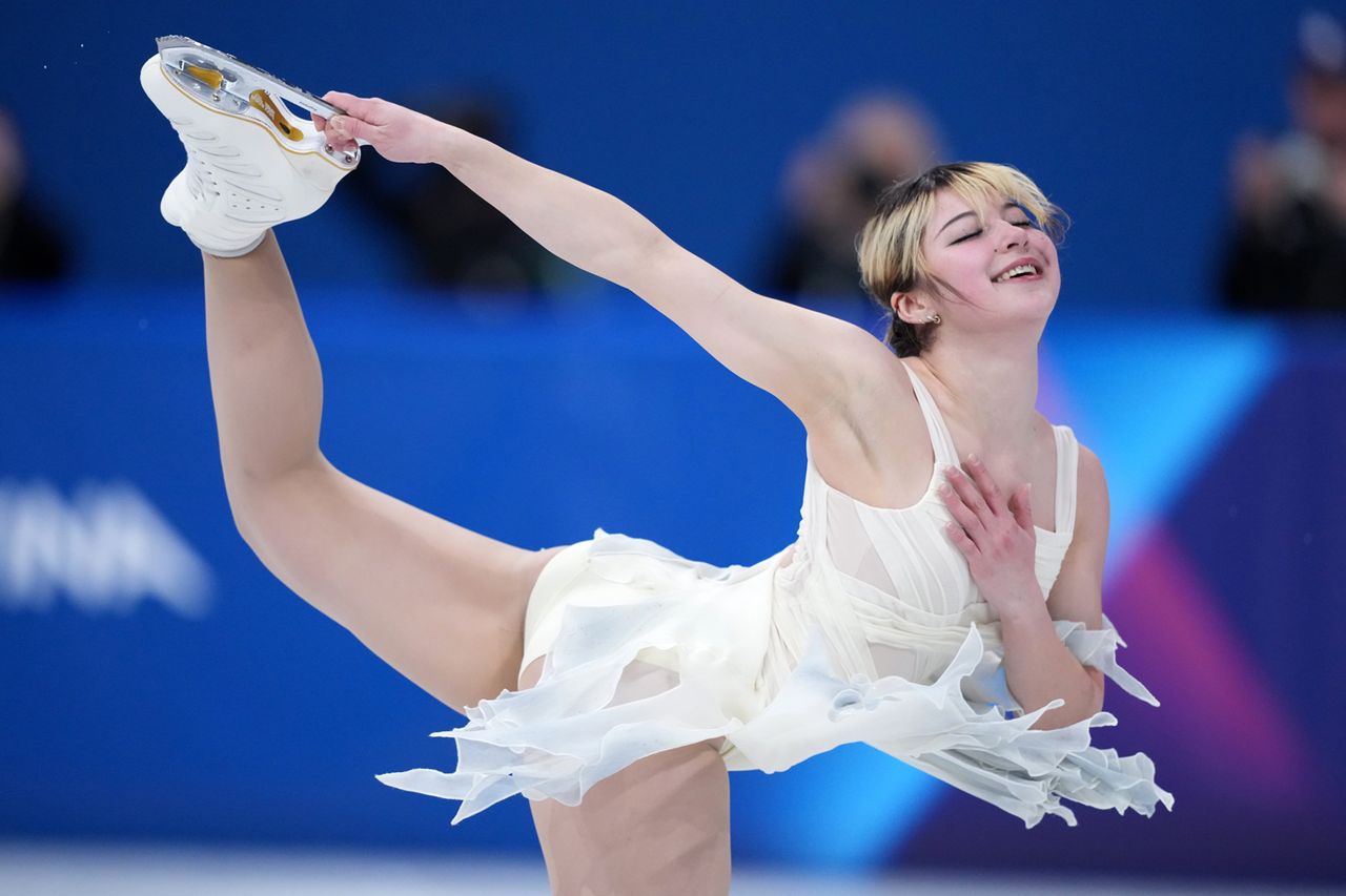 Alysa Liu competes during the Milan-Cortina 2026 Olympic Winter Games on Feb. 17, 2026 in Milan, Italy. Alysa Liu competes during the Milan-Cortina 2026 Olympic Winter Games on Feb. 17, 2026 in Milan, Italy. Xue Yuge/Xinhua via Getty