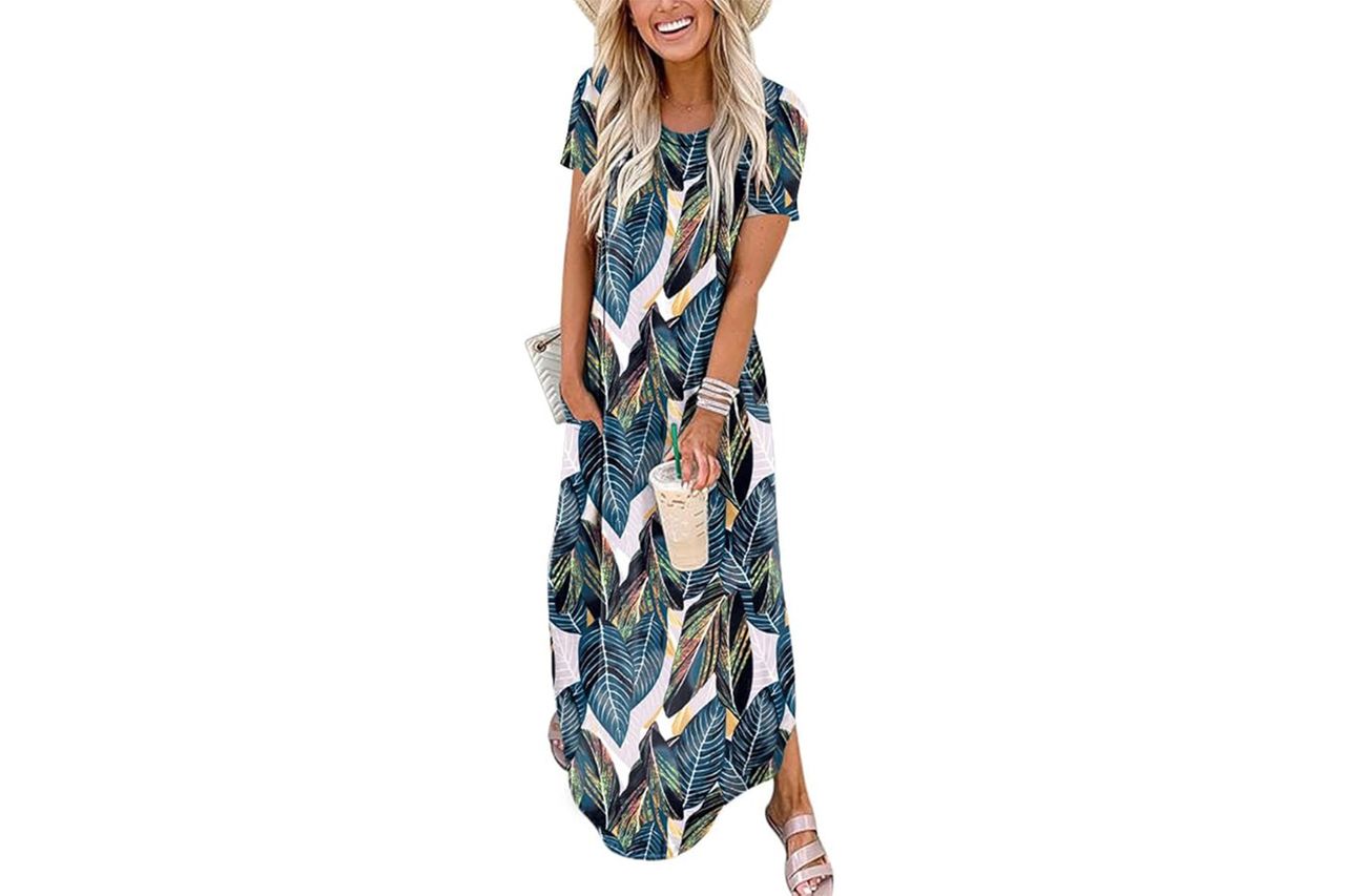 ANRABESS Women's Summer Casual Loose Short Sleeve Long T Shirt Amazon