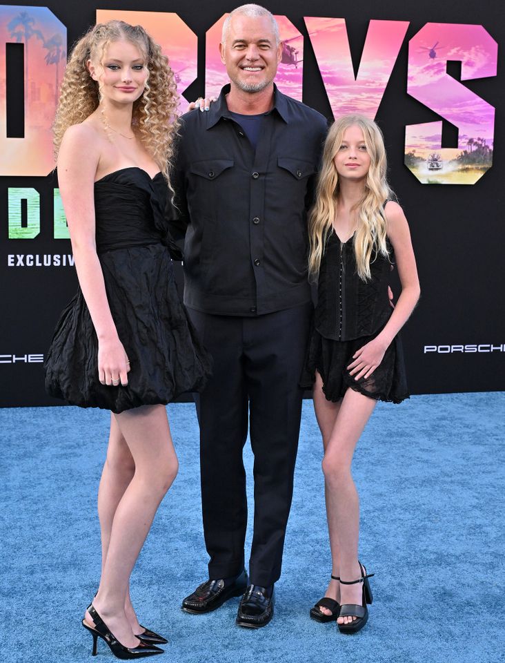 From left: Billie Dane, Eric Dane and Georgia Dane in 2024.  Axelle/Bauer-Griffin/FilmMagic