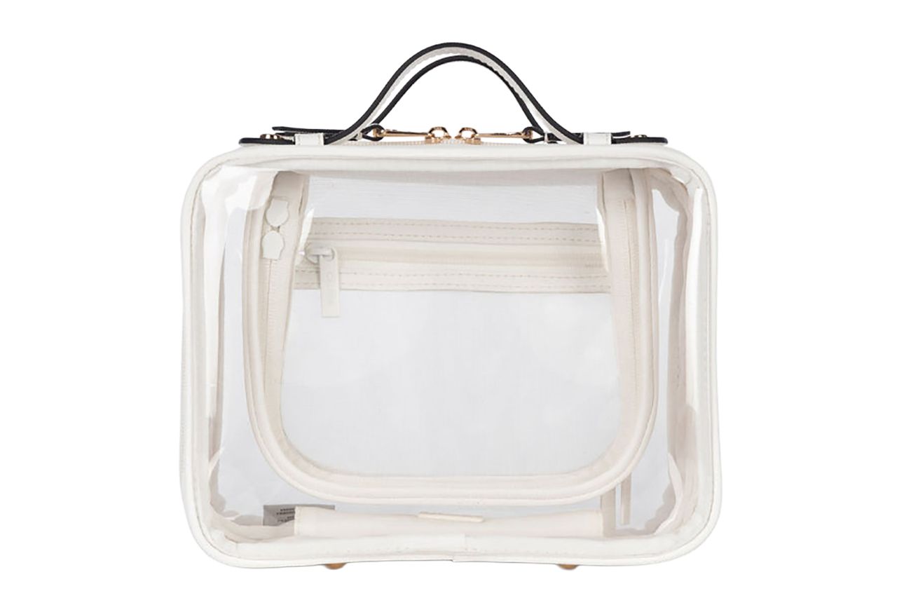 Calpak Medium Clear Cosmetics Case in White Calpak
