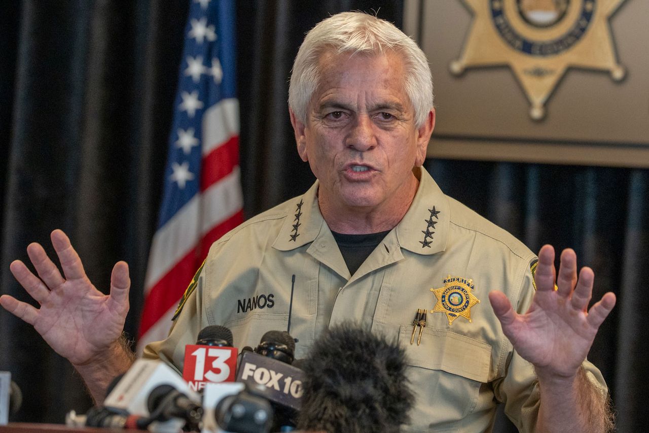 Pima County Sheriff Chris Nanos on Feb. 3 Jan Sonnenmair/Getty 